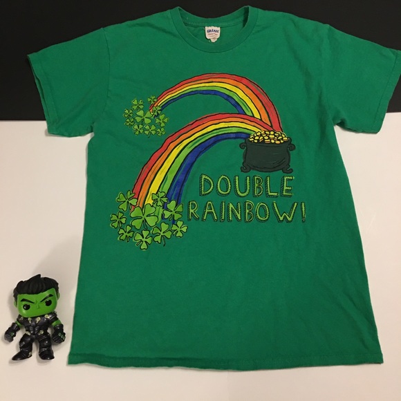Retro Double Rainbow T-shirt - Picture 1 of 3